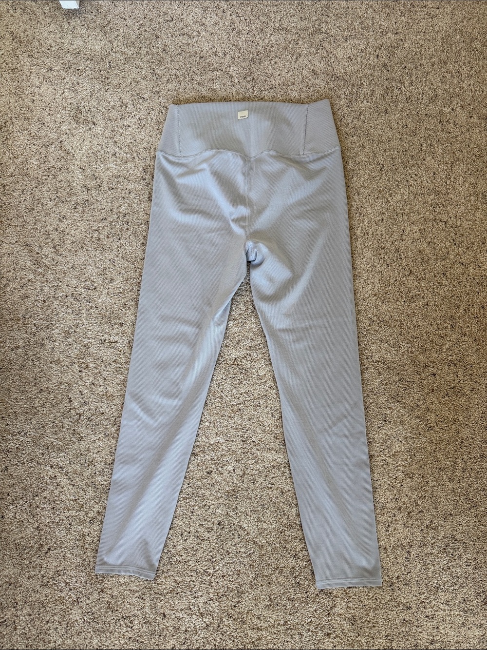 Vuori Light Gray pinstripe High-Waist Leggings